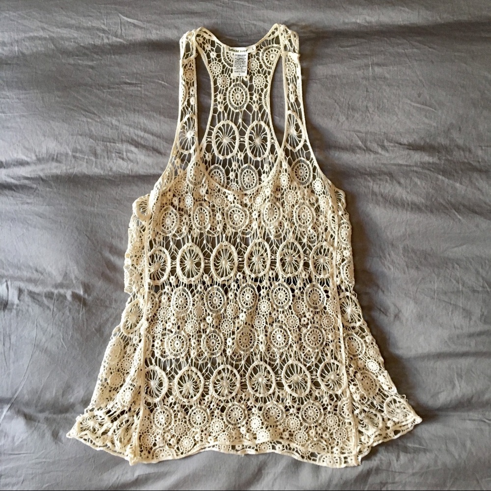 Oversized crochet top